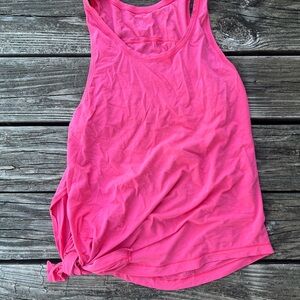 lululemon athletica sonic pink tie tank